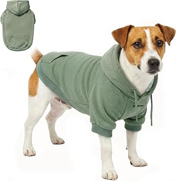 Tuff Pupper Dog Hoodie | Premium Quality Insulated Fabric | Ultra Soft Interior for Superior Comfort | Elastic Cuffs & Drawstring for Warmth | Stretch Fit Suitable for All Breeds Teal, S