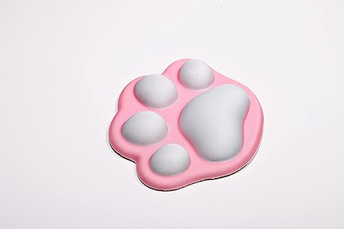 Miniatura 3 de Alfombrilla de mouse con diseño de pata de gato con cojín de apoyo para la muñeca, reposamuñecas de silicona suave, alfombrilla ergonómica para