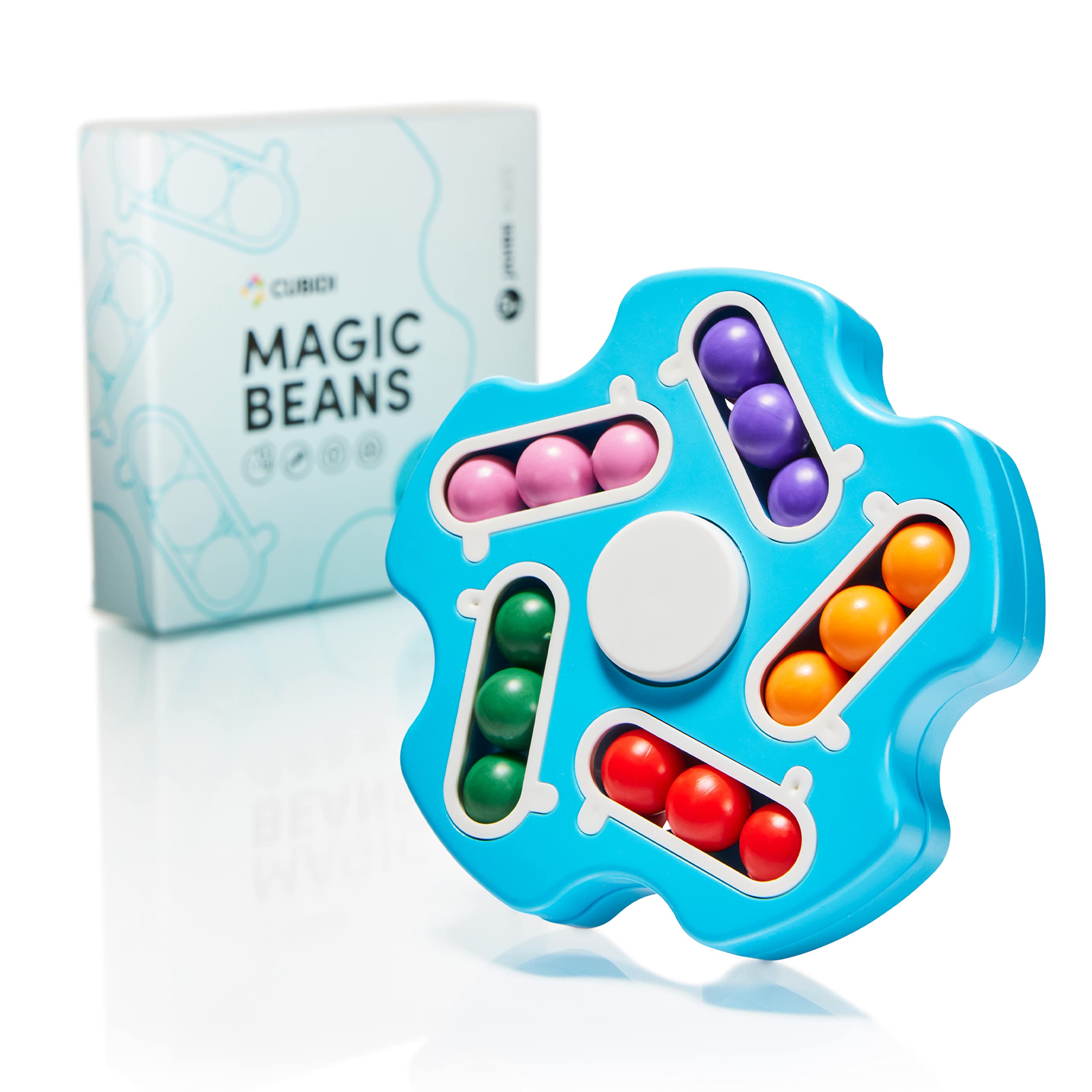 CUBIDI Original Magic Bean - Comet, Blue, Exciting Puzzle Game for Children and Adults, Skill Game for Girls and Boys from 6 Years