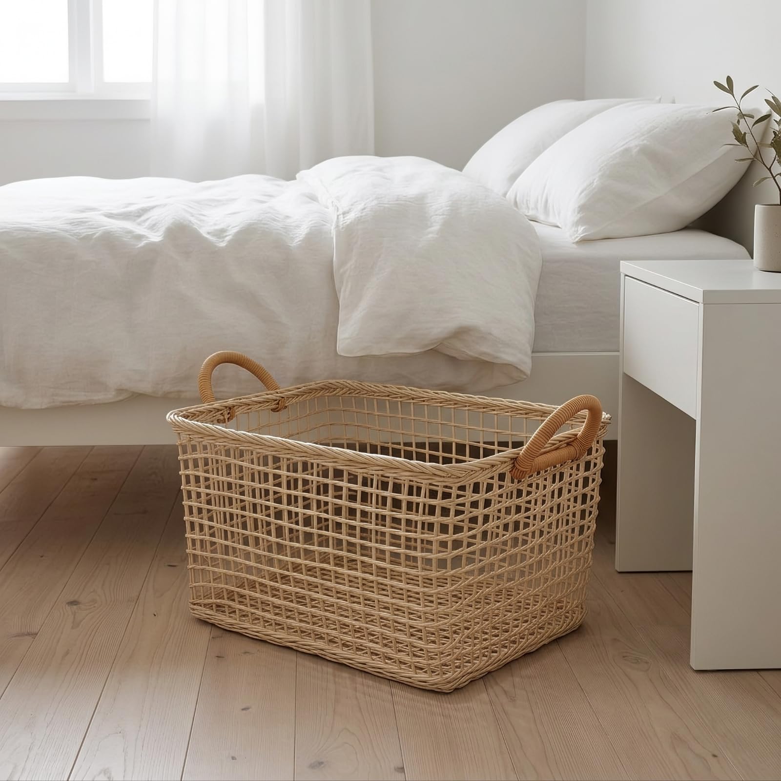 Cesta Rectangular Ratán Multiusos, 44 34 30CM