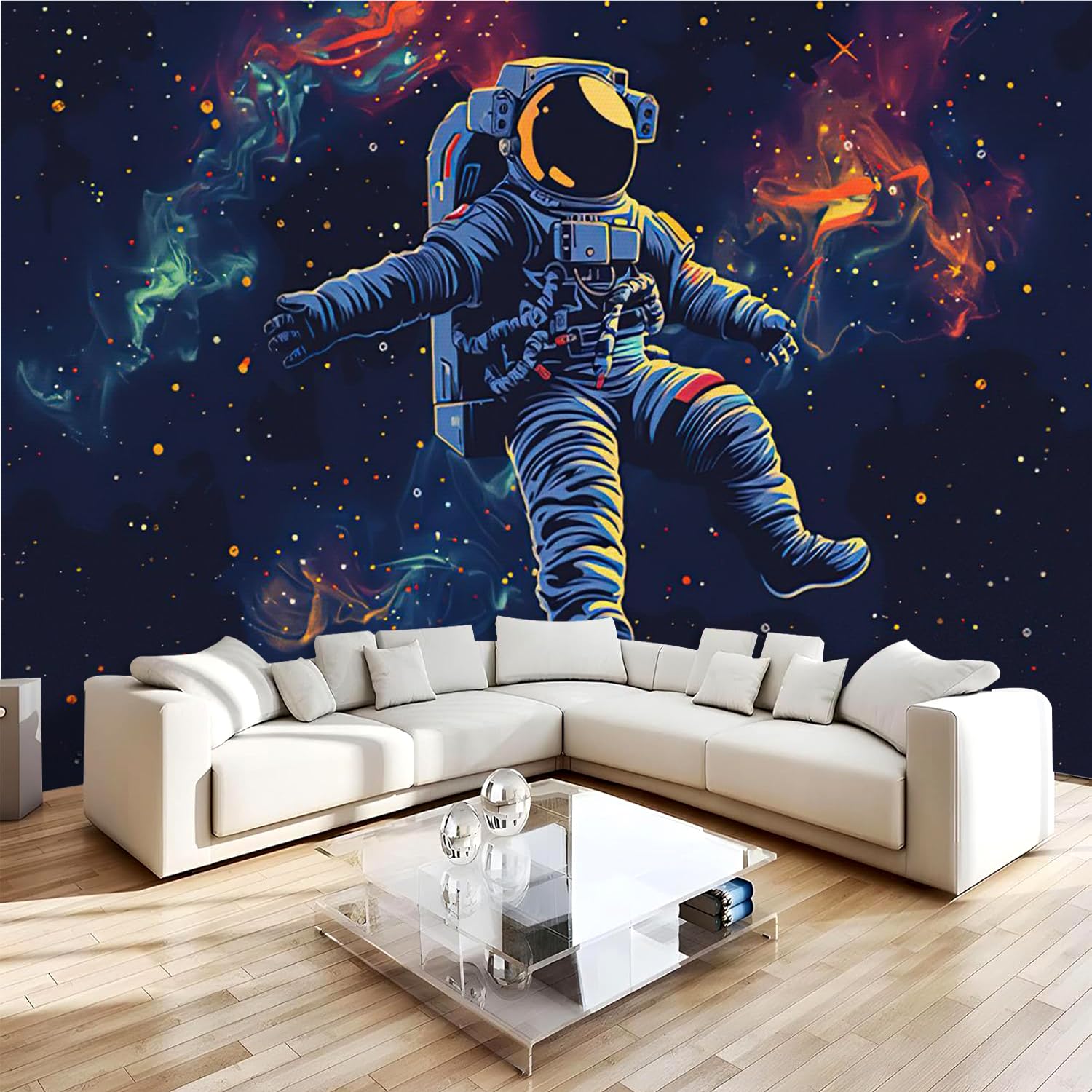 Papier peint panoramique espace pour créer une chambre d'enfant science-fiction et mur TV