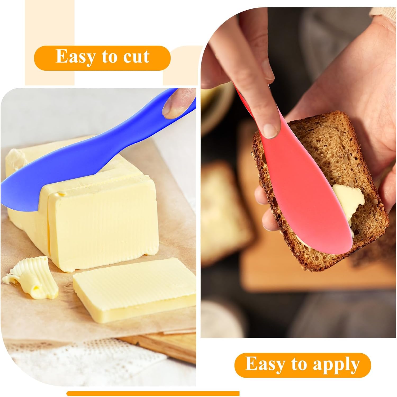 SHENLIU 40 Pcs Plastic Butter Spreader, Multi Purpose Knife Spreader Tools Kitchen Frosting Knives Red Yellow Blue Pink for Cheese Cream Icing Jam Sandwich