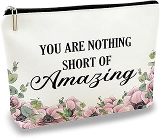 Bolsa de maquillaje inspiradora con cremaller...