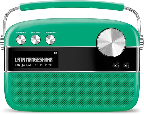 Saregama Carvaan Premium (Pop Color Range) Hindi - Reproductor de música portátil con 5000 canciones precargadas, FMBTAUX (verde bosque)