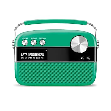 Saregama Carvaan Premium Hindi - Portable Music Player with 5000 Preloaded Songs, FM/BT/AUX (Forest Green)