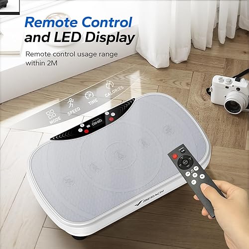 Miniatura 6 de MERACH Vibration Plate Exercise Machine, Vibration Plate for Lymphatic Drainage Weight Loss, Vibrating Plate Exercise Machine with Bluetooth and LED