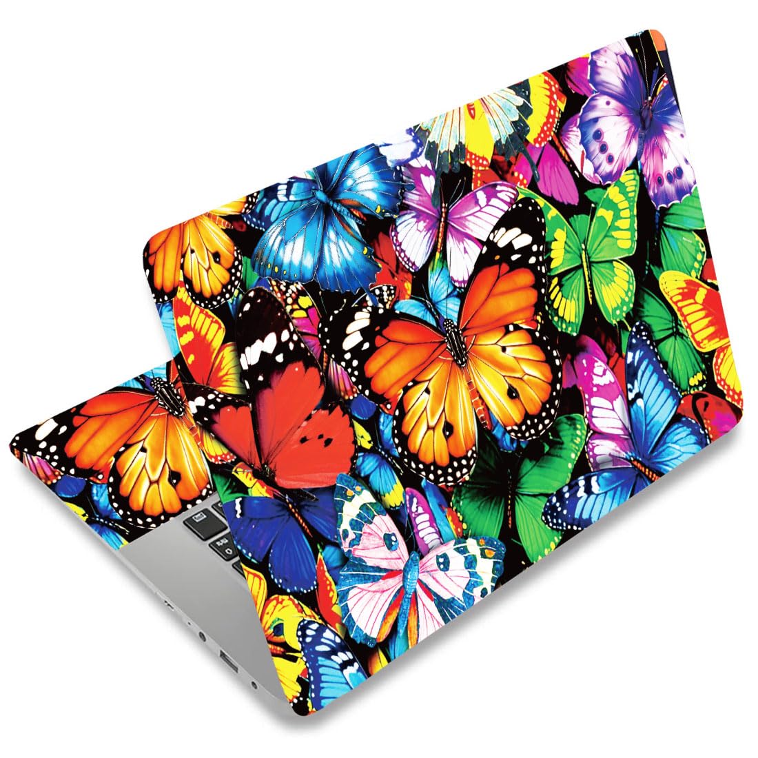 SUPERDANT Butterfly Laptop Skin Sticker Decal Colorful Universal Laptops Notebook Skin Sticker for 12 13 13.3 14 15 15.4 15.6 Inches Vinyl Laptop Cover Stickers Notebook Protector
