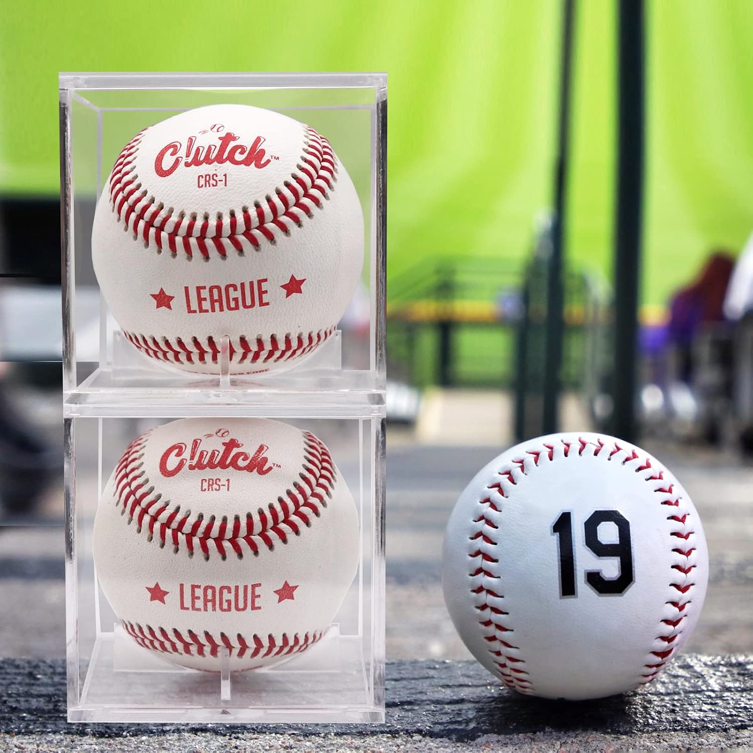 2Pack Baseball Display Case, UV Protected Baseball Display Holder Clear Display Case Baseball Cube Acrylic Memorabilia Display Storage Box for Official Size Baseball