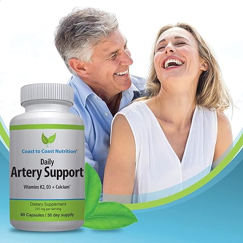 Miniatura 4 de Apoyo arterial - Suplementos de arteria y circulación para el flujo sanguíneo - Suplementos de circulación sanguínea con vitamina K2 y D3 para