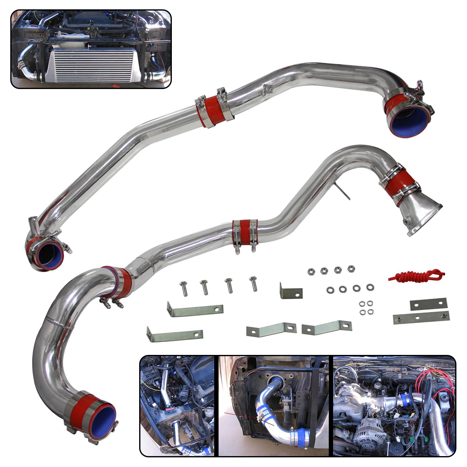 Amazon.com: PKSABB Front Mount Intercooler Pipe Piping Kit For