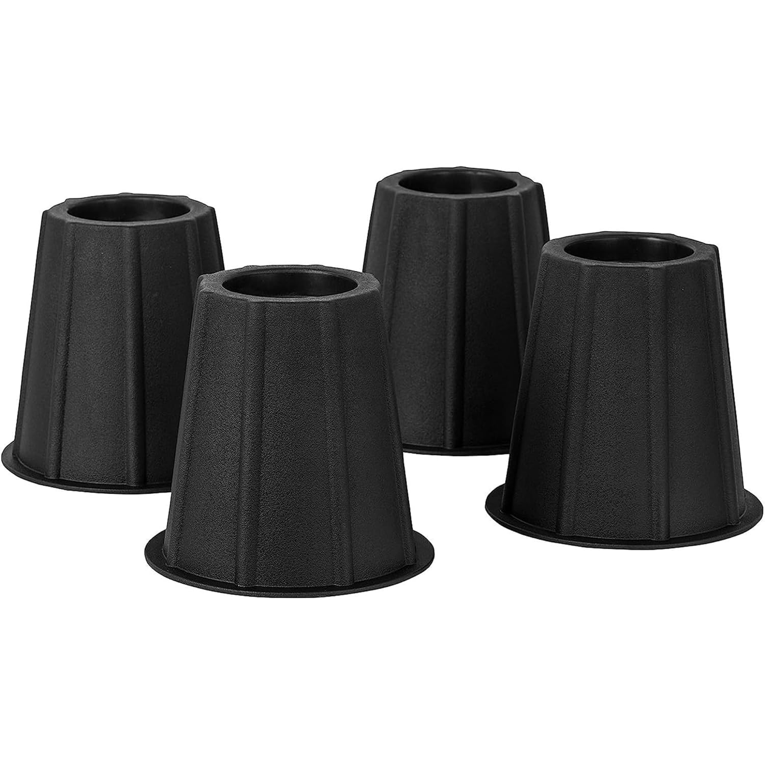 Homeit 5 to 6inch Super Quality Bed risers, Black Round Shaped, Bed Riser Helps You Storage