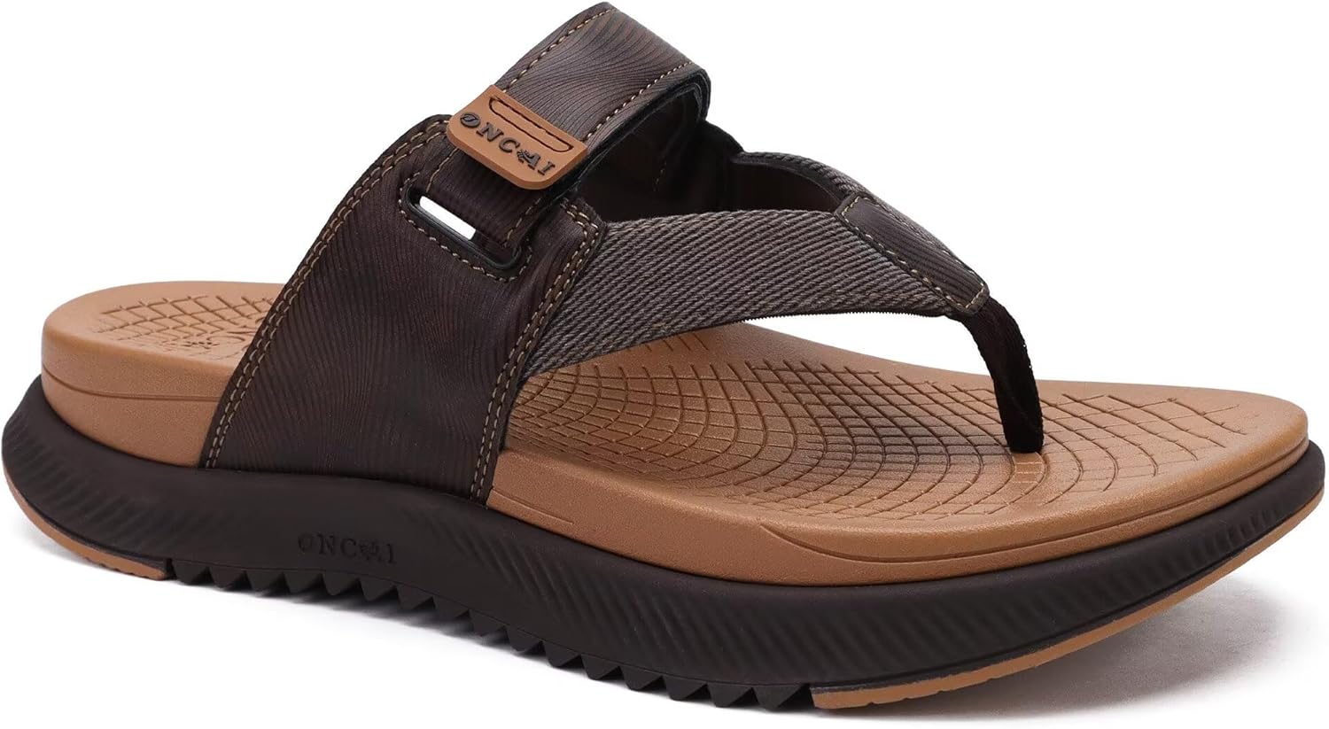 ONCAI Mens Orthopedic Flip Flops Men's Walking Sandals with Arch Support Sport Recovery Sandal for Man size 7-14