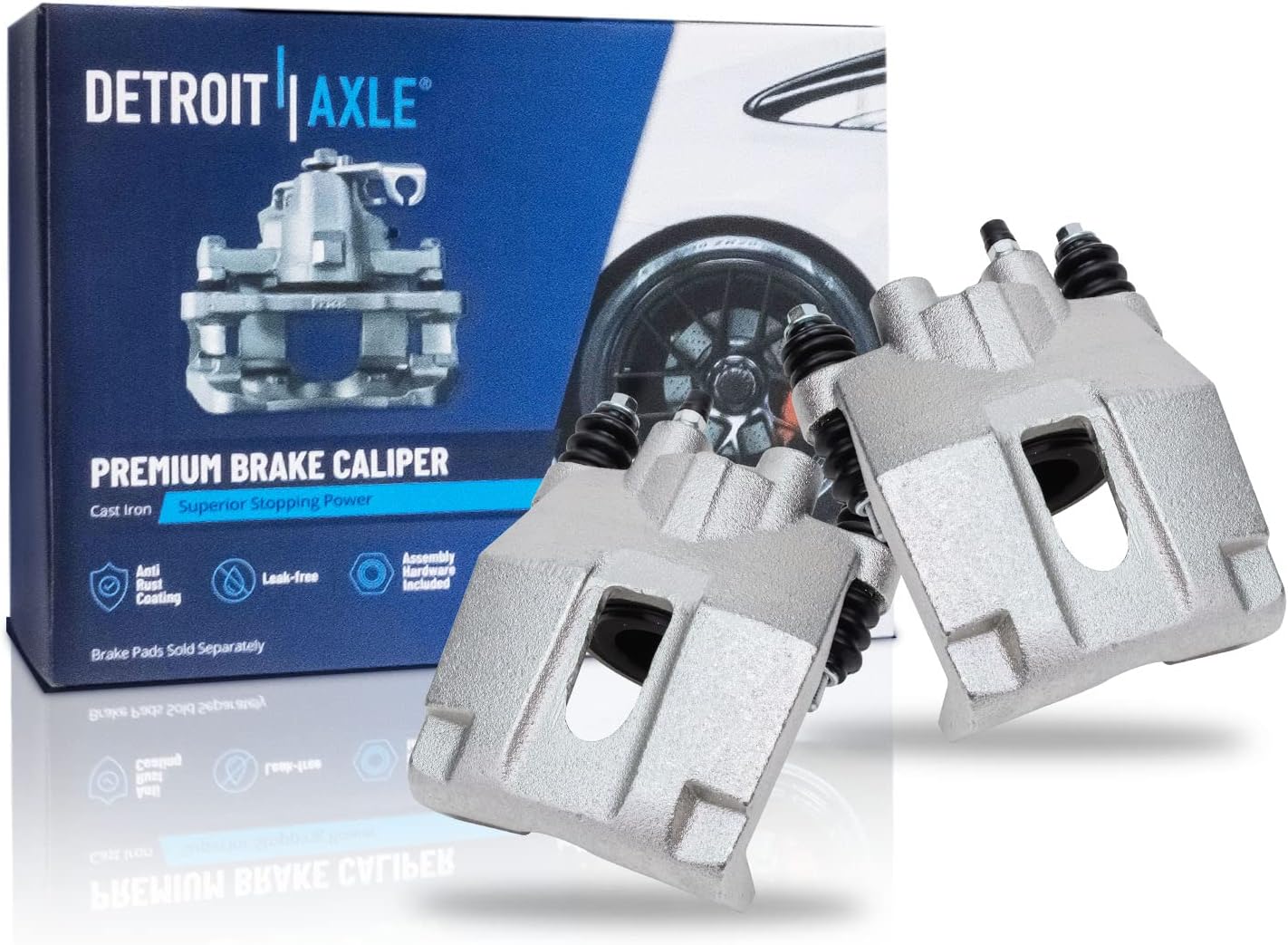 Detroit Axle - REAR Brake Kit for 2004-2011 Ford F-150 2006-2008 Mark LT Drilled Slotted Rotors Brake Calipers Ceramic Brake Pads w/Hardware Replacement: 13.69 inch" Rear Rotor