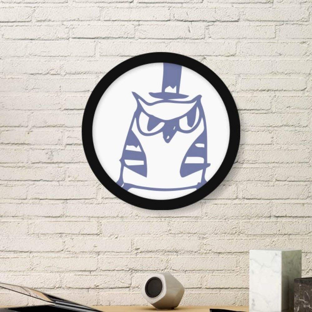 Cadre photo rond oiseau cartoon stickers muraux noirs