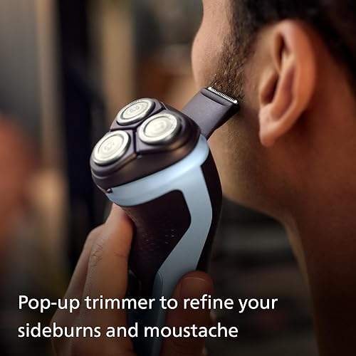 Philips rasoio elettrico serie 3000x - Rasoio elettrico Wet & Dry per uomo colore blu cielo, con tecnologia SkinProtect, rifinitore a scomparsa, rasoio ergonomico per uomo (modello X3053/00) - 6