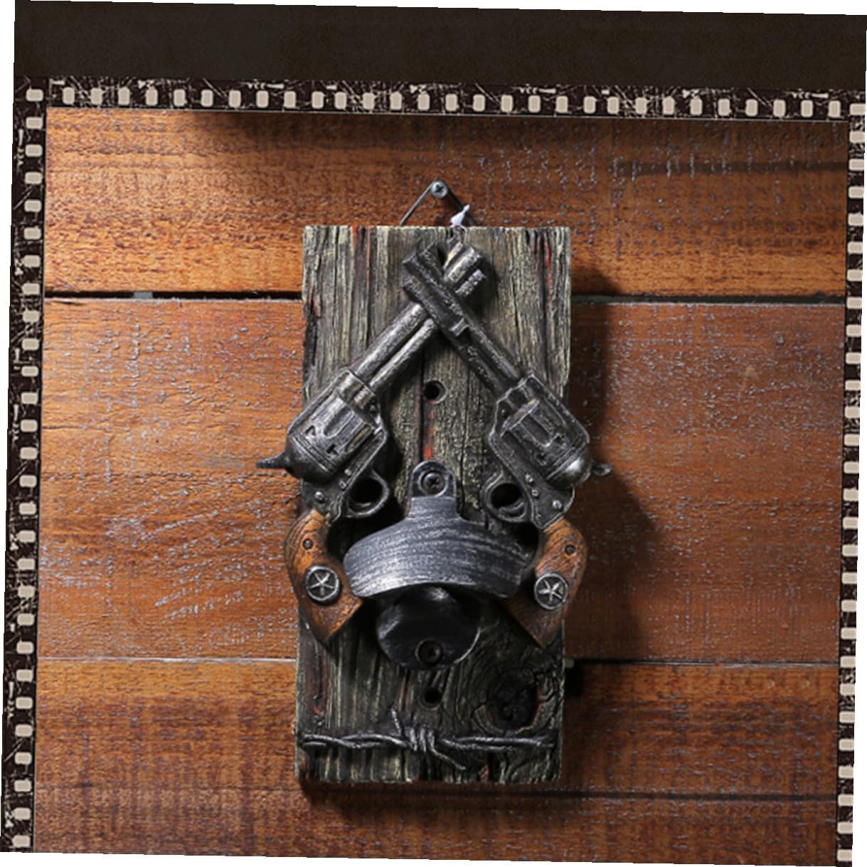 Creative Beer Bottle Opener Resin Hanging Dual Barrel Style Funny Bar Opener Pendant for Home and Bar Use