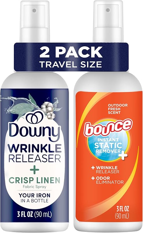 Downy Wrinkle Release Spray Bundle w/Bonus 3oz Bounce Spray Sample - 2 Pack