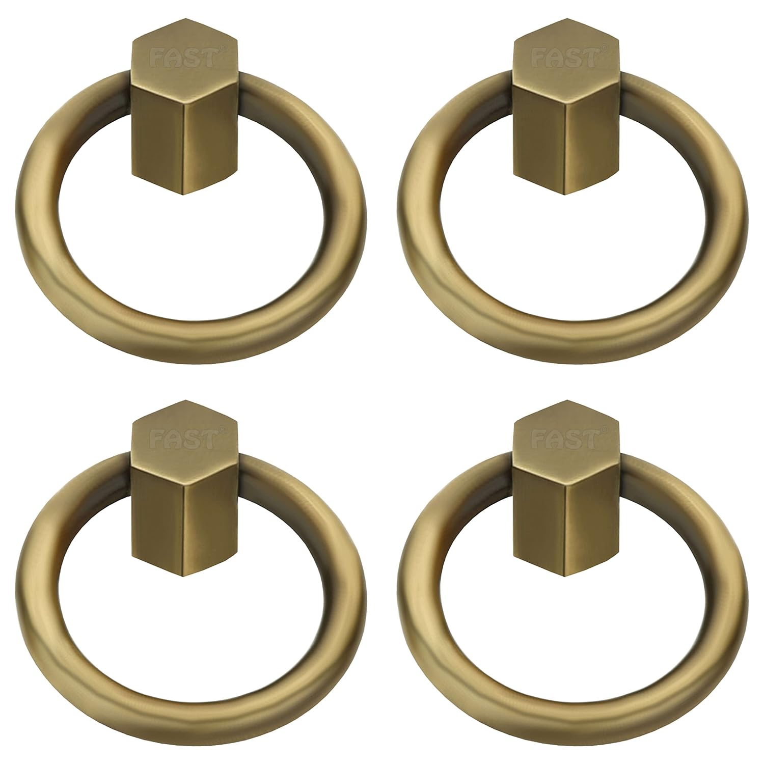 FAST PK05 Brass Antique Chest Pull Handle 35mm Round Kadi for Small Furniture Drawer