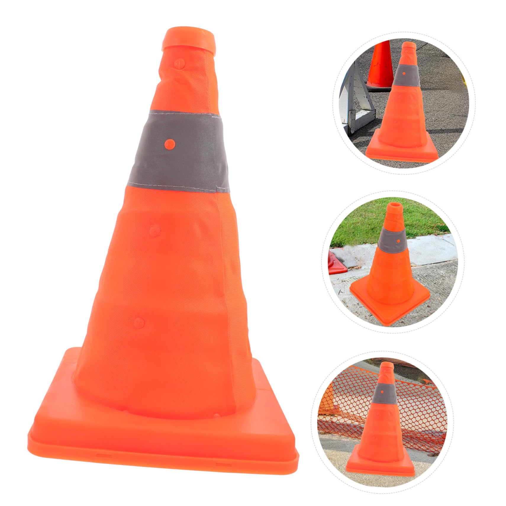 Cône de Signalisation Pliable Réfléchissant en Plastique 2 Pièces | Portable, Résistant aux Déchirures, pour Dépanneuses et Utilitaires, Lot de Deux, Usage Routier