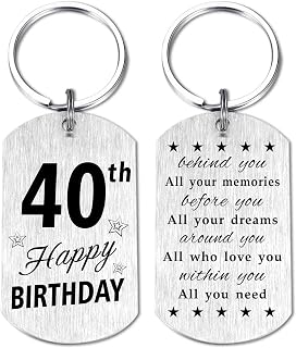40th Birthday Gifts for Women Men, 40 Year Old Birthday Keychain Gifts, Mens 40th Birthday Gift Ideas, Happy 40th Birthday