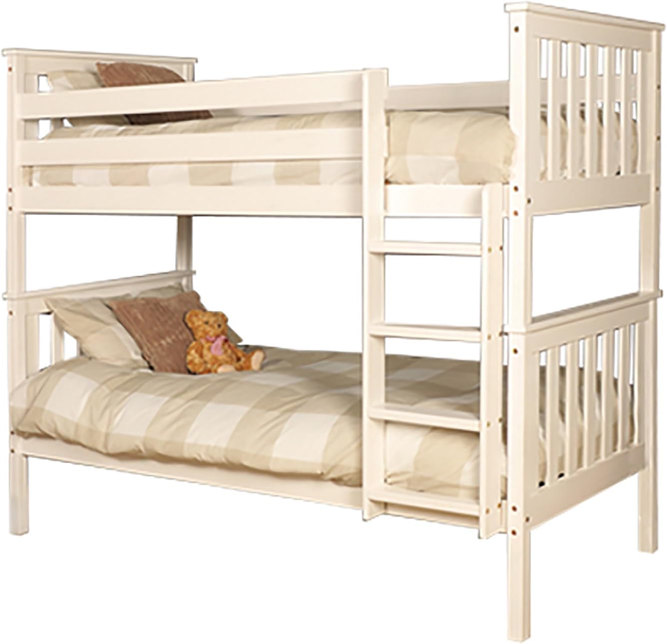 Metal Single Bunk Beds Siblings Twins Bedroom Furniture with Mattress