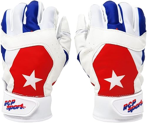 Miniatura 8 de RCP Sports - Guantes de bateo de béisbol profesionales con bandera cubana (talla XL, cubano)