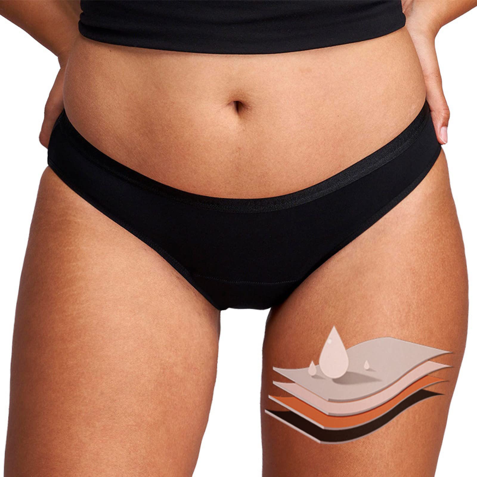 Slip Donna 2/4PCS Pantaloni fisiologici Donne Periodo mestruale File di Cotone a metà Vita Traspirante assorbenti igienici a Prova di perdite Pantaloni di Sollievo per l'uso Notturno