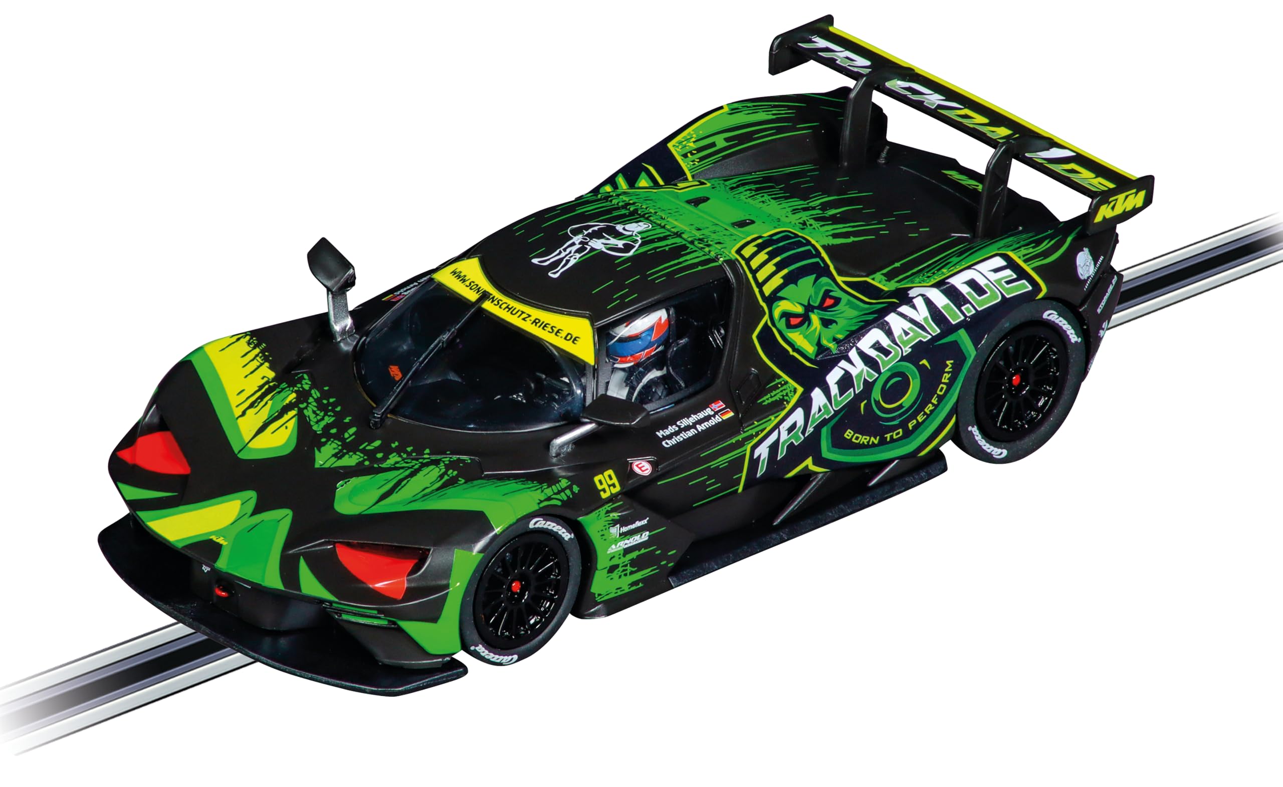 Carrera Evolution 20027778 KTM X-BOW GT2 Trackday1.de 1:32 Scale Slot Car With Working Front & Rear Lights Suitable For Ages 8 Years+