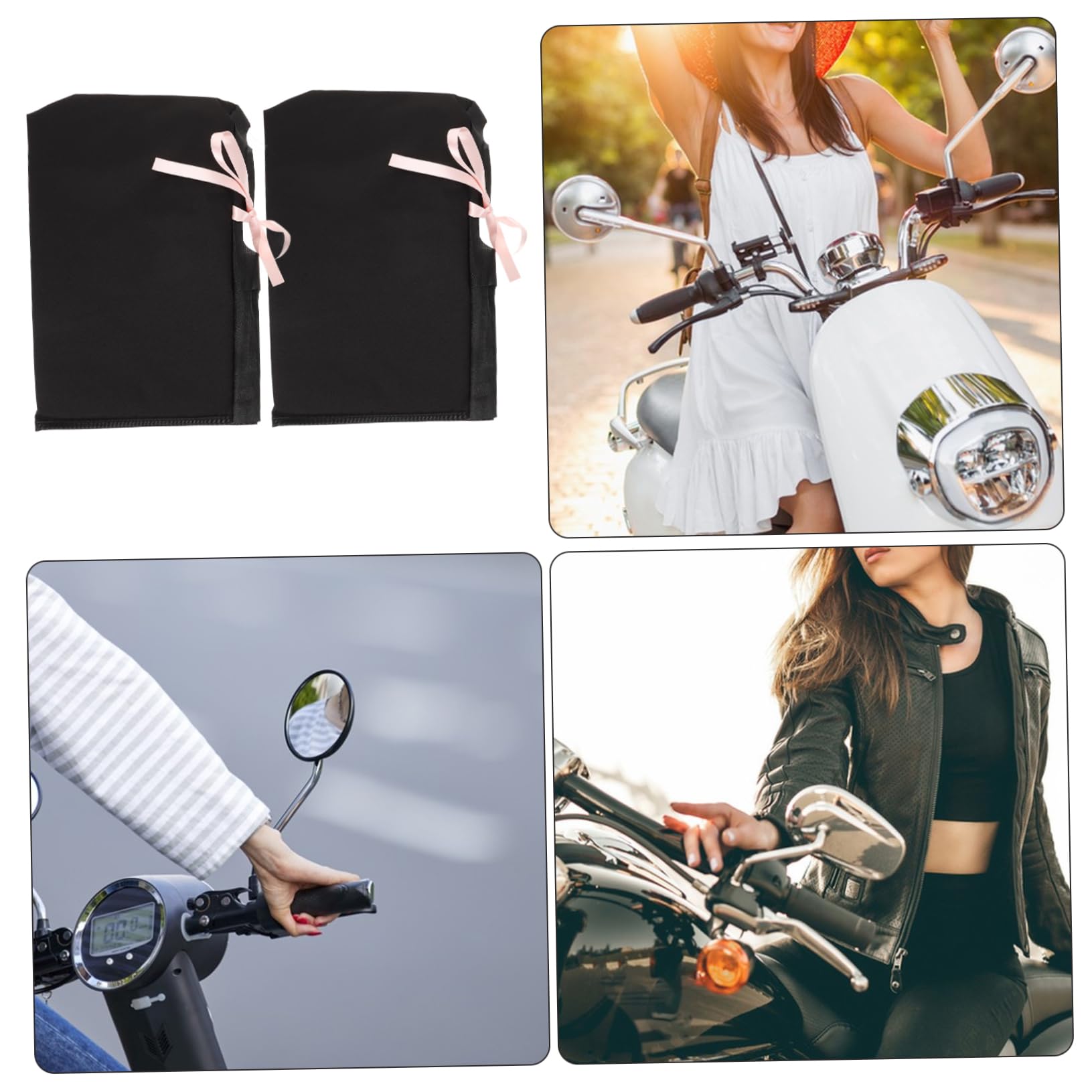 Guantes Térmicos Cálidos 1 Par para Manillar de Motocicleta