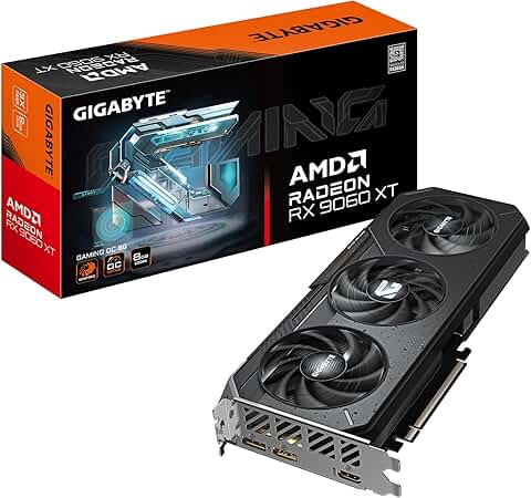GIGABYTE Radeon RX 9060 XT Gaming OC 8G Carte Graphique PCIe 5.0 8 Go GDDR6 GV-R9060XTGAMING OC-8GD Carte vidéo