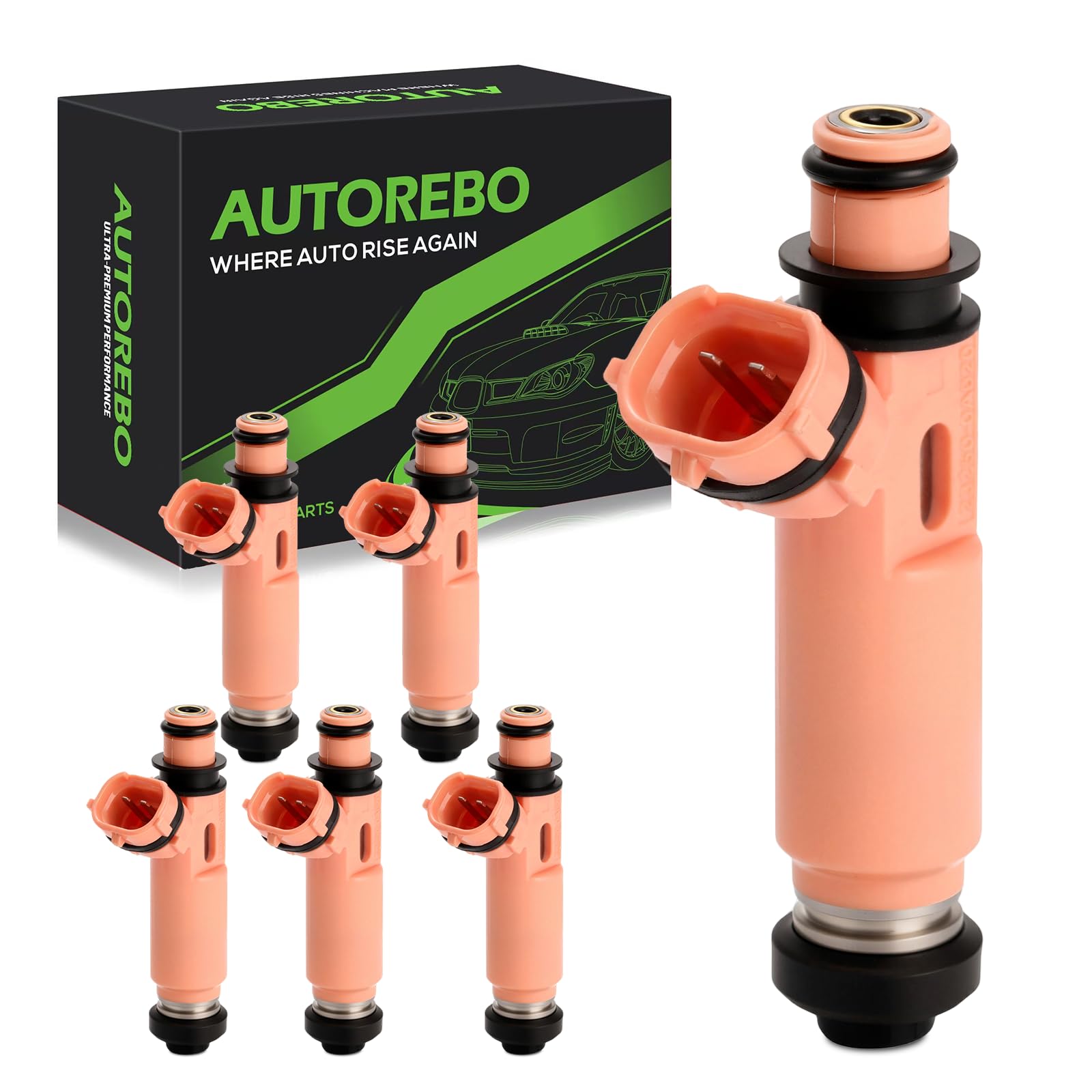 Photo 1 of AUTOREBO Fuel Injectors Set of 6 for Lexus/Toyota V6 3.0L/3.3L