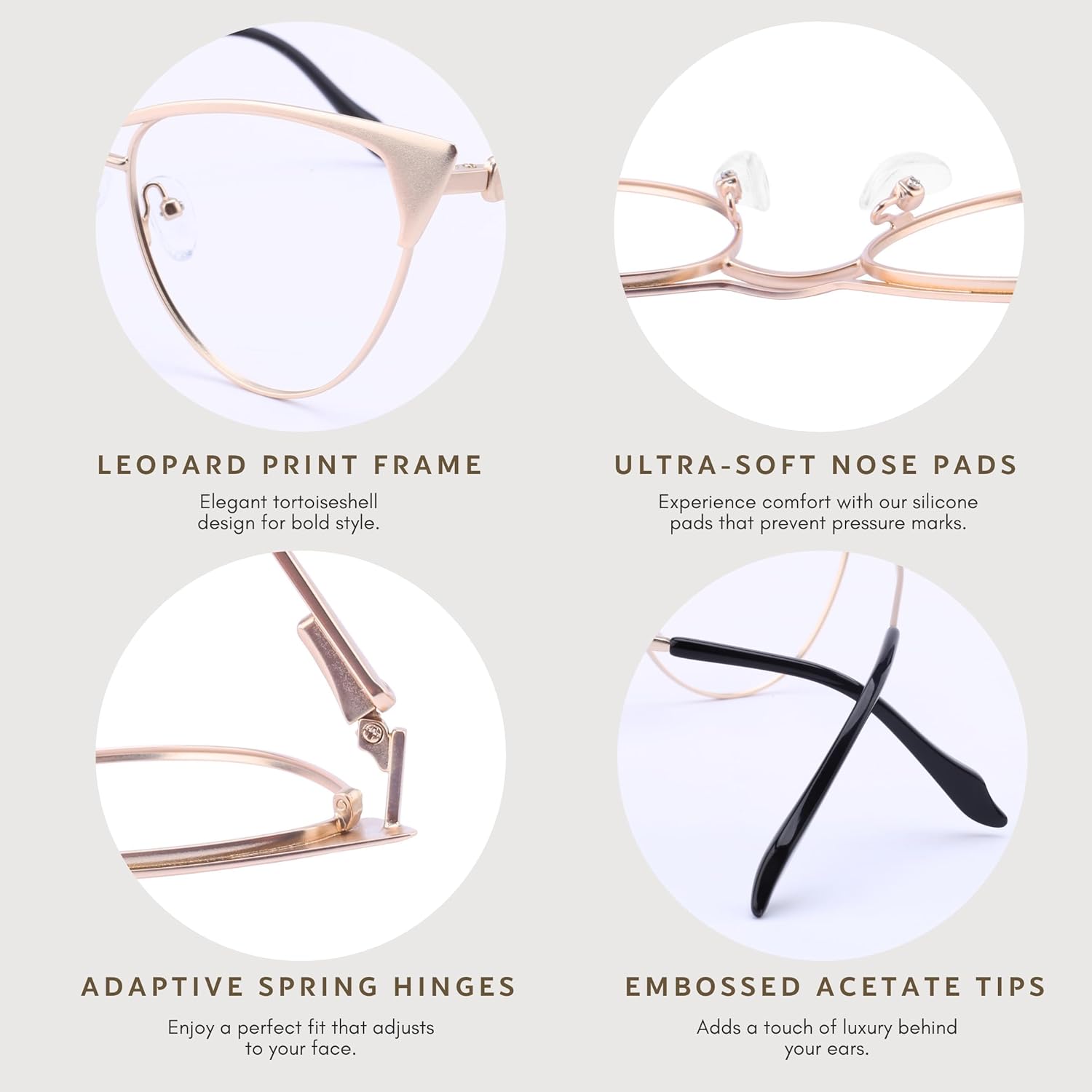 Blue Blockers Glasses for Women, Bluelight Glasses with Cat Eye Frame for Style, Comfort, Eye Strain Relief - Image 3