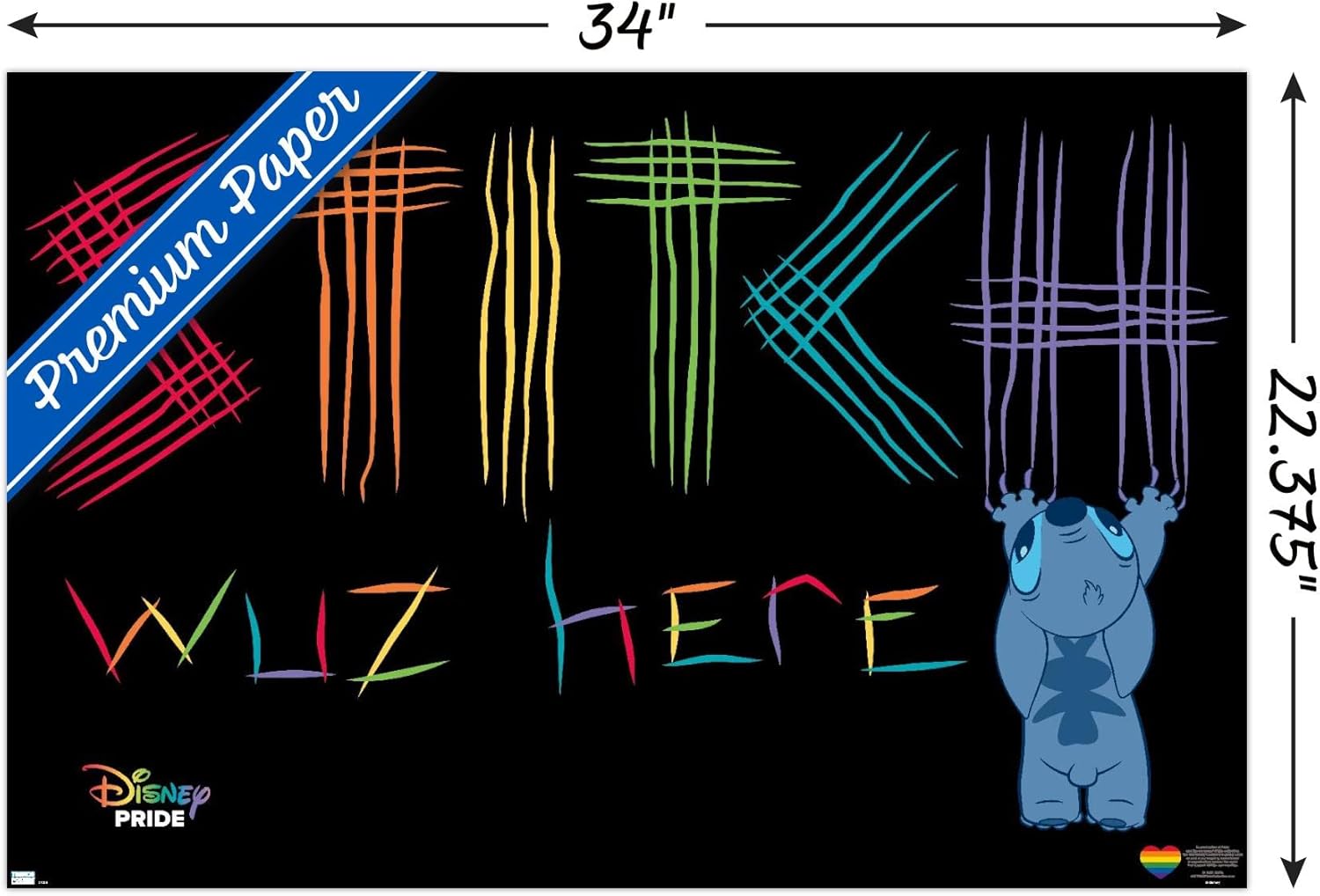 Disney Lilo and Stitch - Stitch Wuz Here Pride Wall Poster