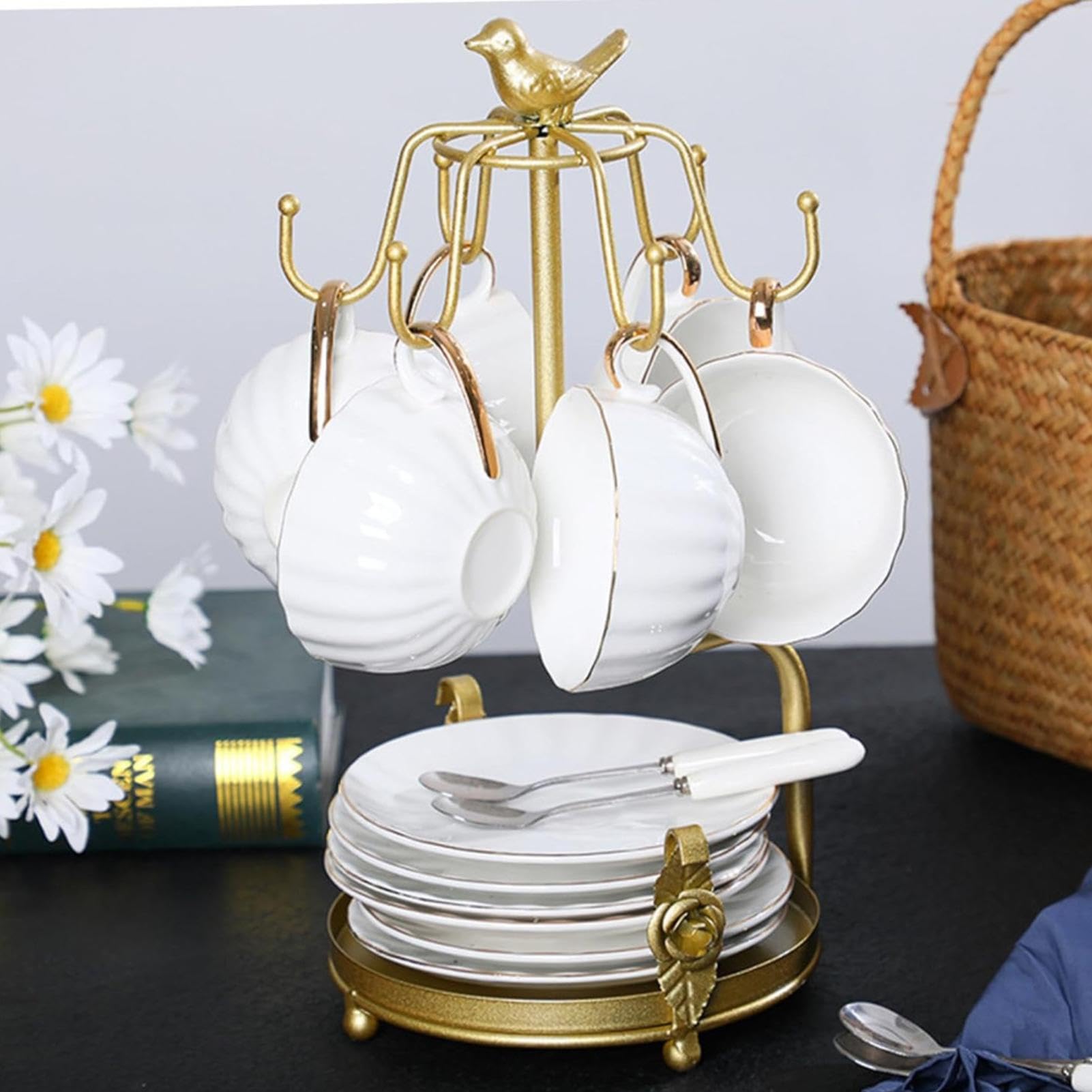 Porte-Mugs Élégant - Métal - Porte-Mugs - Rangement Cuisine -
