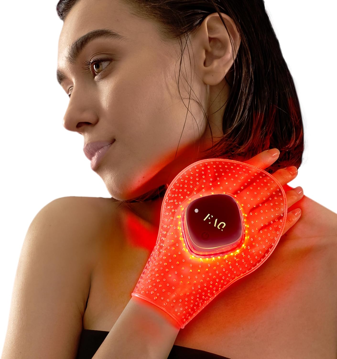 221 Draagbaar anti-aging masker van siliconen met NIR- en 7-ledlicht voor de handen – luxe huidverzorging rimpels – draadloos en licht – flexibele pasvorm & volledige afdekking –