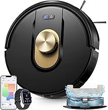 Vexilar Robot Vacuum Cleaner with Mop Function, 8000Pa Vacuum Cleaner Robot, LiDAR Navigation, 5 Maps, 180 Min Runtime, 50…