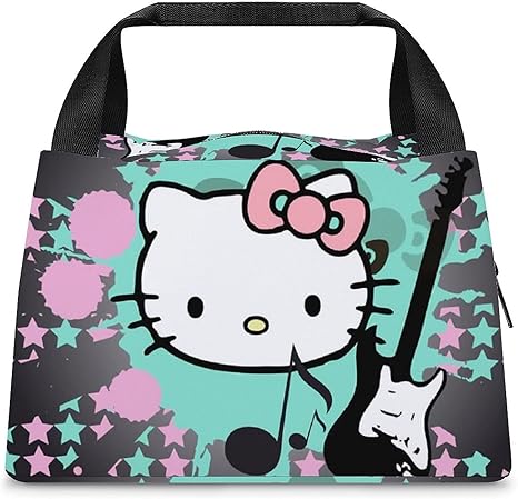 Amazon ハローキティ ランチバッグ 保冷 保温 トートバッグ ファスナー付き プチバッグ 大容量 断熱 防水 レディース 男性用 お子様用 お食事 お弁当袋 通学 オフィス ランチバッグ ランチ巾着 ランチベルト オンライン通販