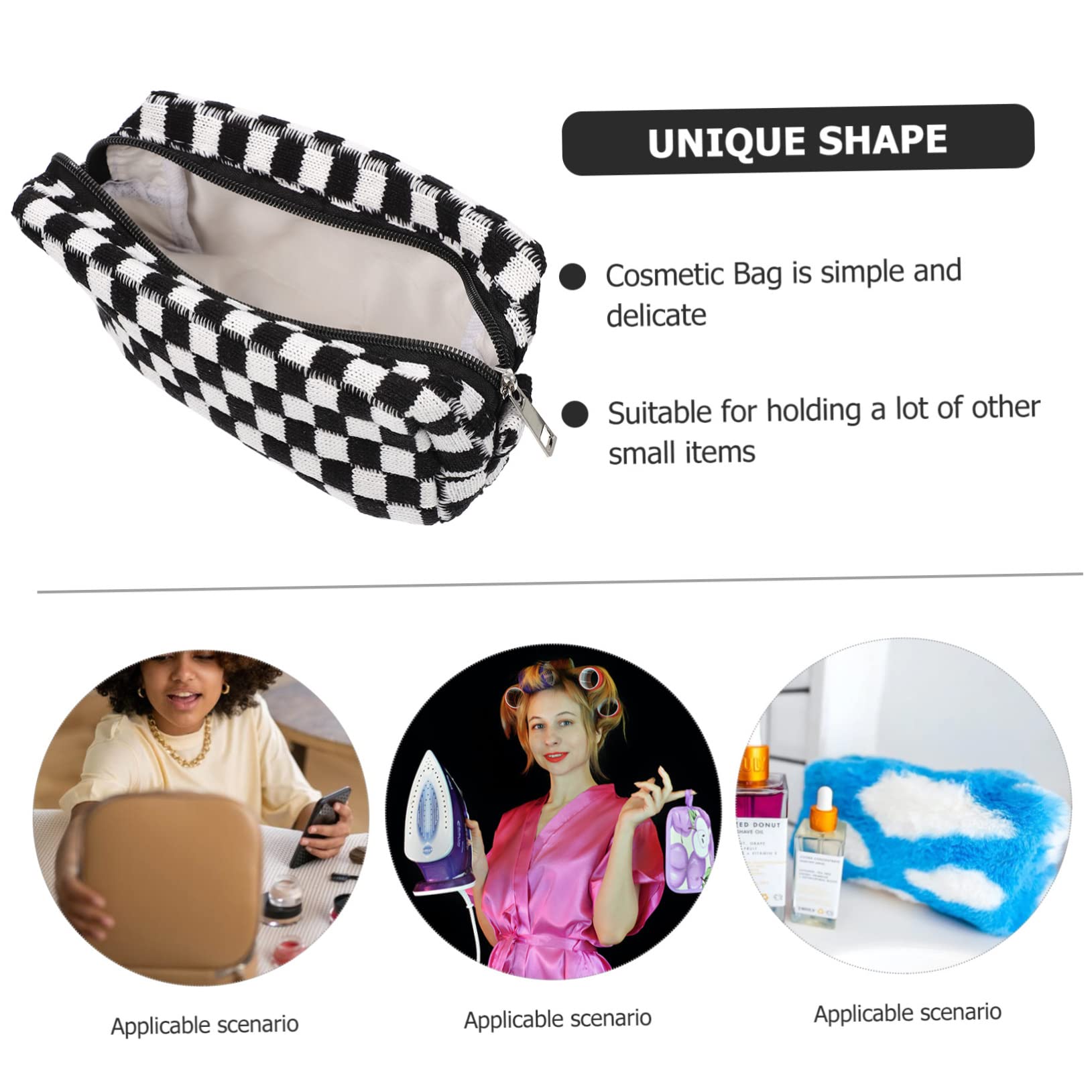 ifundom 4pezzi Borsa Cosmetica Righe Con Capacità Organizer Da Viaggio Pratico e Leggero Per Toiletta e Necessità Quotidiane Per Casa Ufficio e Viaggi