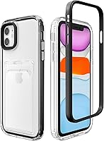 Vista 9 de ZCDAYE Funda para iPhone 11, iPhone 11 (6.1 pulgadas) con tarjetero y funda transparente de TPU suave a prueba de golpes para iPhone 11