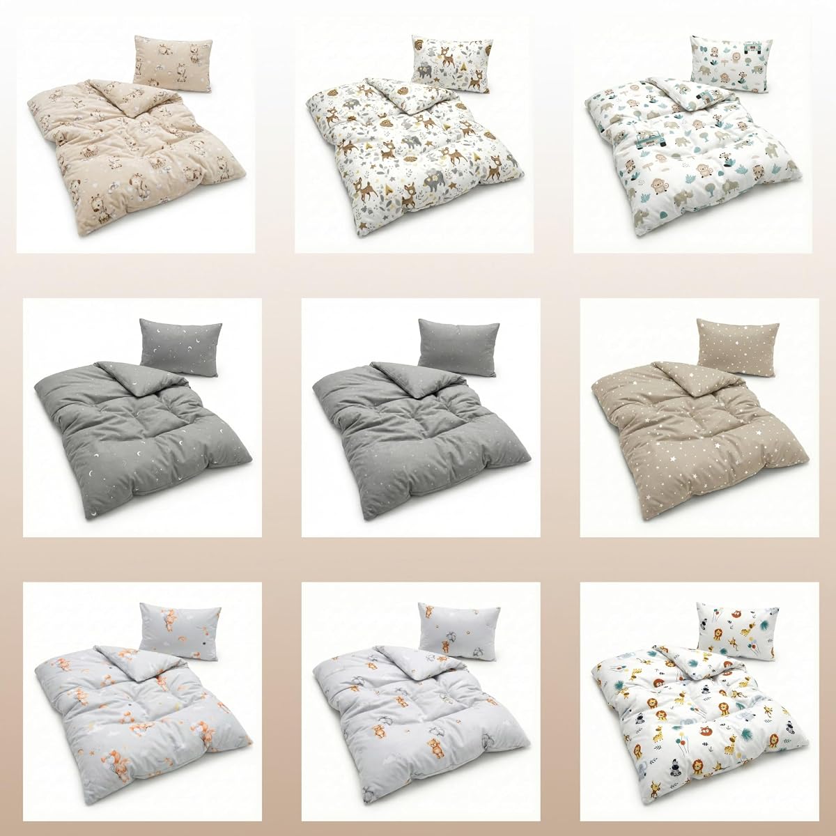 Kołderka dziecięca bez poszewki 100 x 135 cm – komplet bawełniany kocyk i poduszka dziecięcy kocyk 100 x 135 i poduszka 60 x 40 – kołdry kołdra dziecięca do łóżeczka Żyrafy