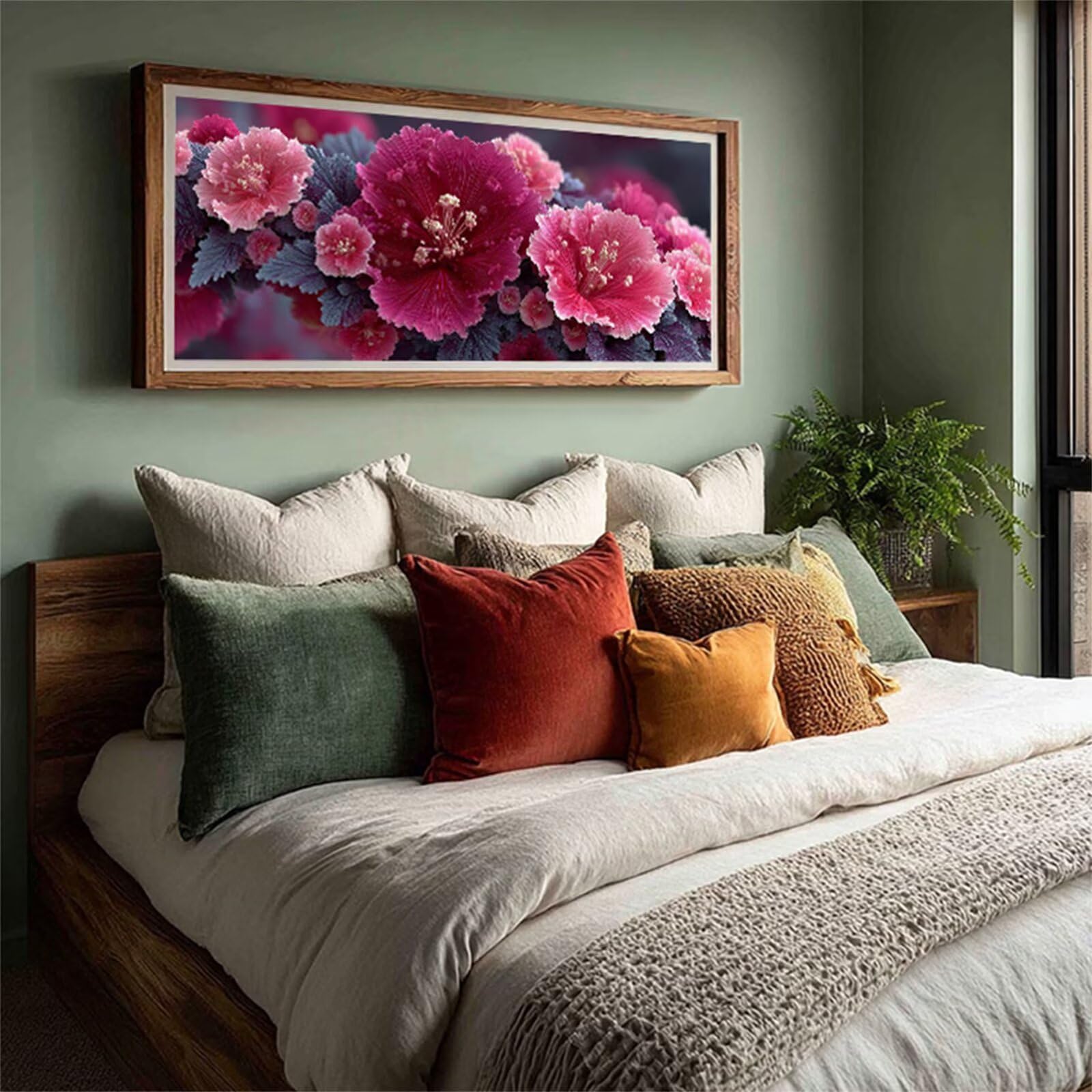 Diamentowe malowanie kwiatowe, DIY diamentowe malowanie dorosłych roślina, 5D DIY Dorośli rysunki z diamentami, zestawy do samodzielnego haftu krzyżykowego, zestawy do haftu krzyżykowego, zestawy
