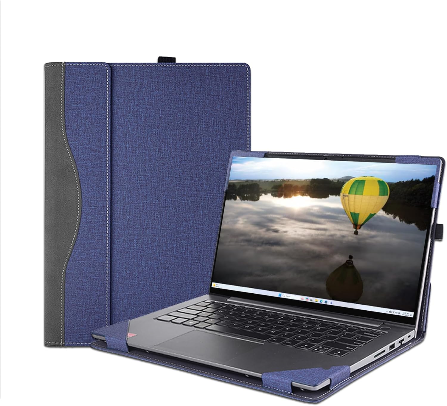 Case Cover for HP OmniBook 7/X 16 inch AI PC 16-ay/16-aw/16-az & for HP OmniBook 5 Laptop 16-ba 16-bc 16z-bc Sleeve,PU Leather Protective Bag Shell with Pen Holder (Dark Blue)