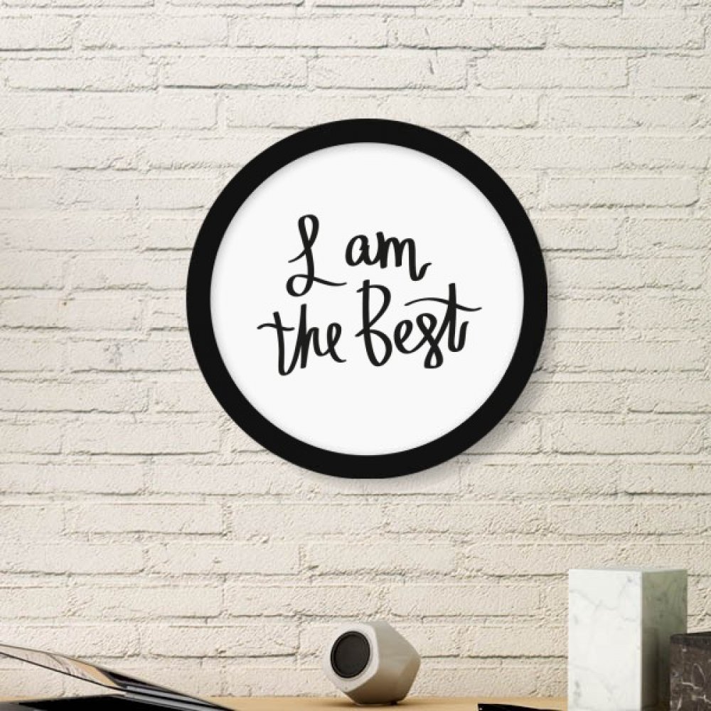 Cadre rond noir avec message inspirant, une idée cadeau unique
