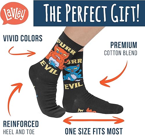 Miniatura 115 de Lavley Calcetines divertidos para adultos, regalos novedosos y rellenos de calcetines para hombres, mujeres y adolescentes, talla única