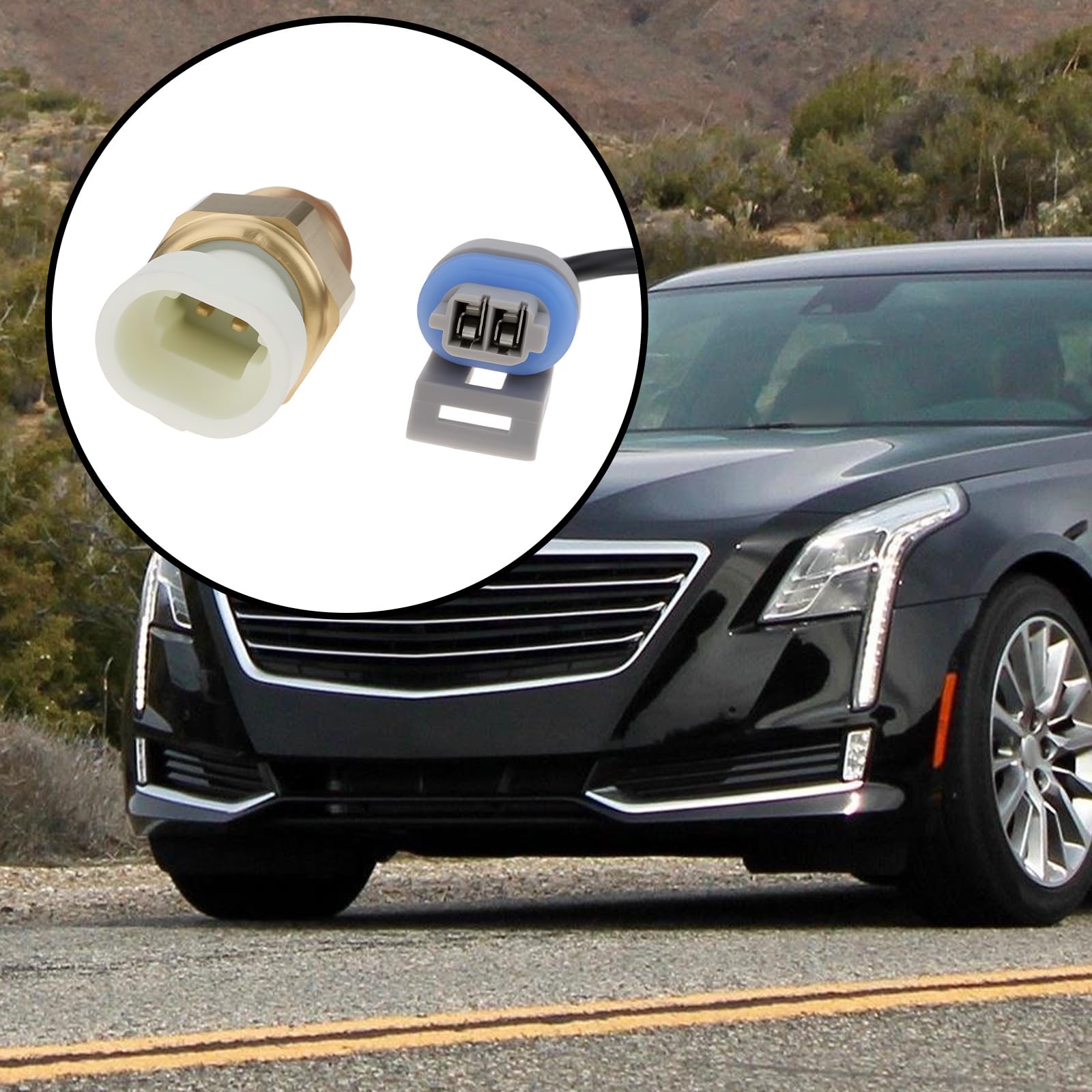 Sensore Di Temperatura Dell'aria Di Aspirazione Con Cablaggio Spina 25036751 Compatibile Con Cadillac Compatibile Con GM