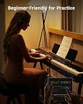 Donner OURA S100 Home Digital Piano with 88 Key Graded Hammer Weighted Keyboard for Beginner, Boasts Bluetooth, 3 Original MIDI Demos, Local Off Function, 2 * 10 W, USB-MIDI, Piano Three Pedal, Black