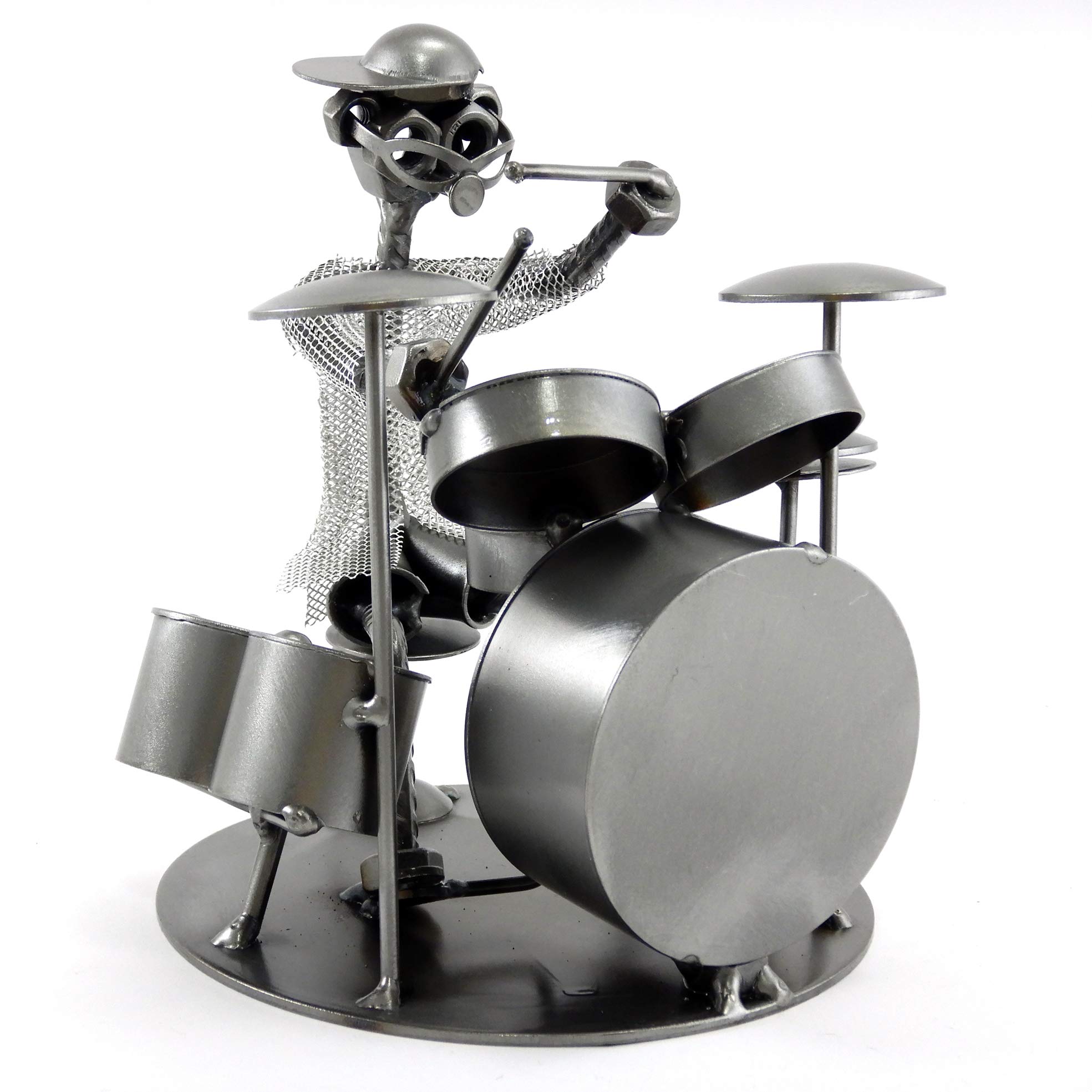 BATTERISTA IN METALLO CON VITI BULLONI CHIODI DI METAL IDEA - IDEA REGALO ORIGINALE - 100% ARTIGIANALE - MADE IN ITALY - PERSONALIZZABILE