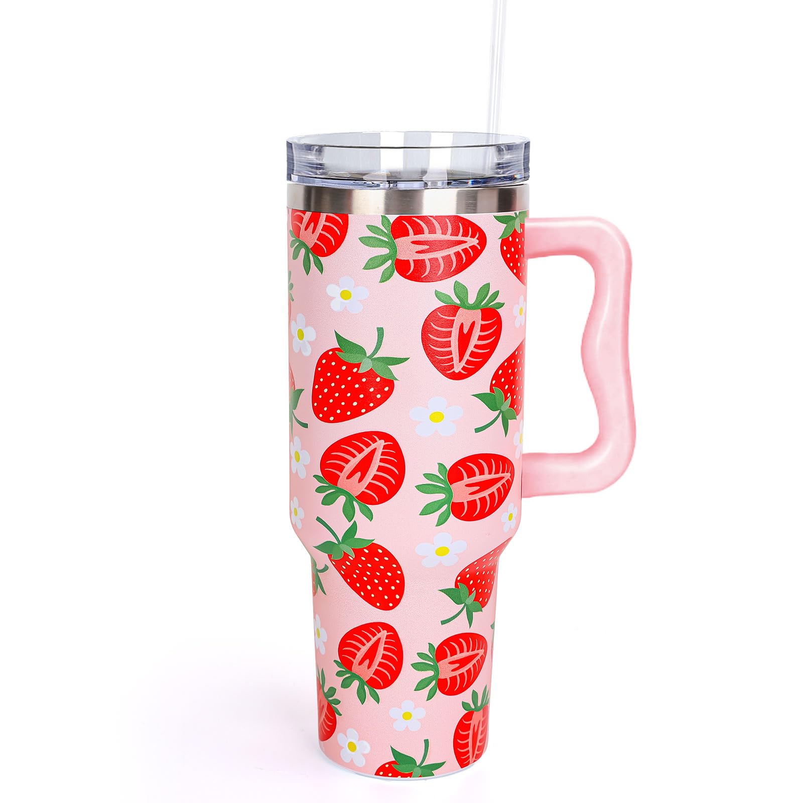 Gobelet de voyage à motif de fraise 1200 ml pour rester hydratée