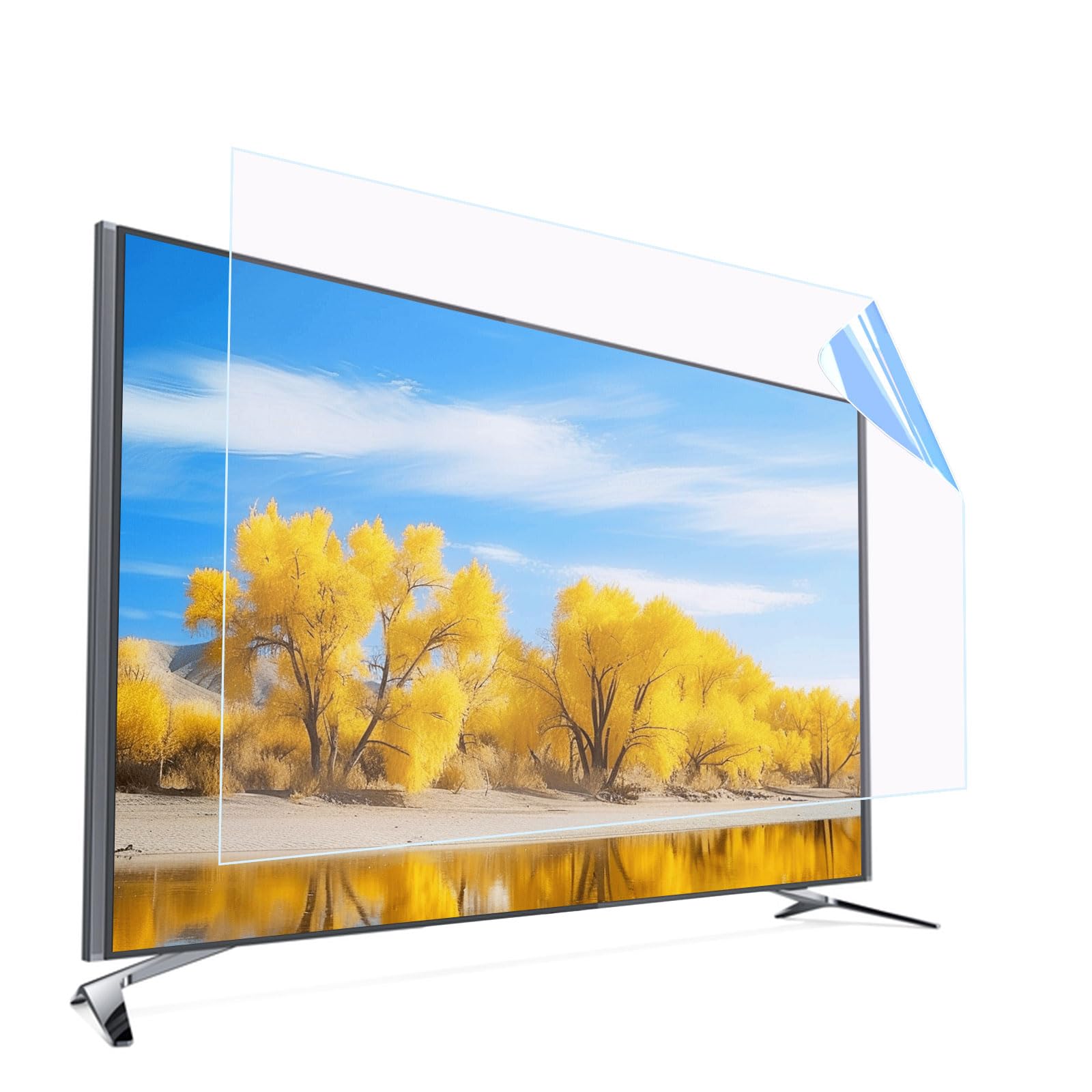 Protector De Pantalla Mate Contra La Luz Azul, Cubierta Antirreflejos para Pantalla Lámina Antirrayaduras Que Bloquea La Luz Azul,60" 1338x756mm