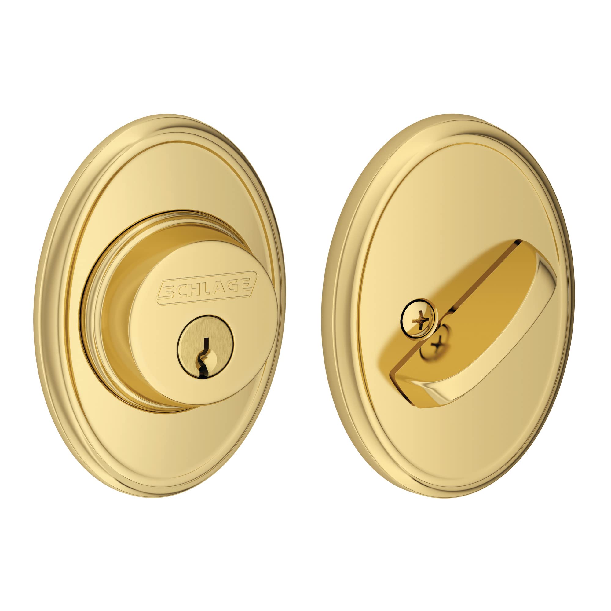 nicho★⑥ Schlage B60 N WKF 605 Deadbolt with Wakefield Trim Keyed 1